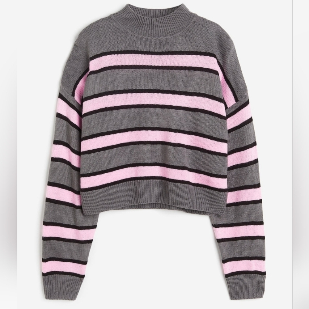Jumper - Dark grey/Striped Women Size M